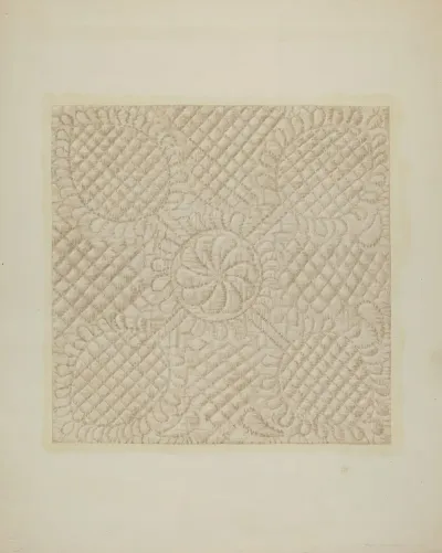 Detail Of Quilt Tulip Pattern