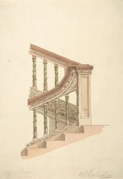 Detail Of Staircase At Gerrard House Gerrard Street Soho London