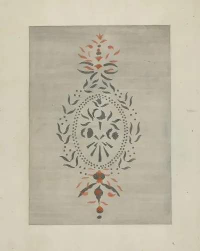 Detail Of Stencilled Wall 2