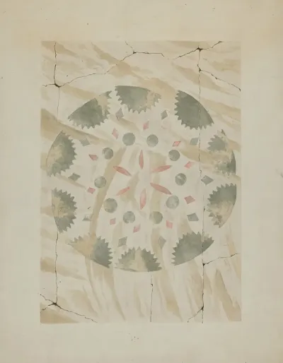 Detail Of Stencilled Wall
