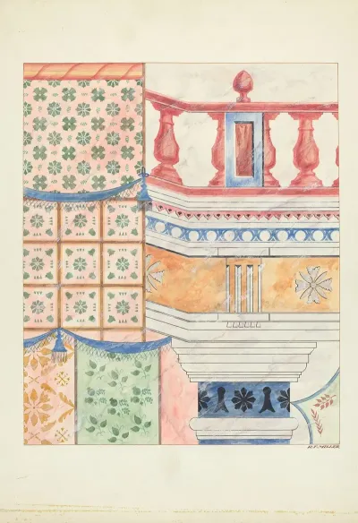 Detail Of Wall Painting