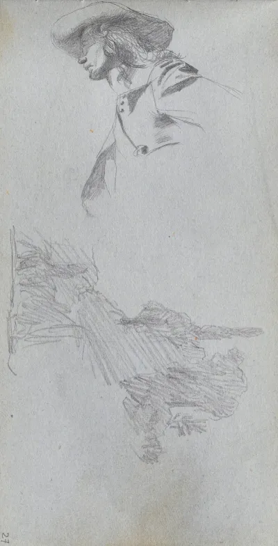 Detail Study For On A Terrace And Landscape Study