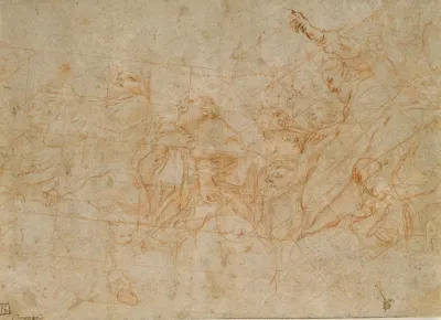 Detail Study For The Cupola Fresco Depicting The Assumption Of The Virgin In The Cathedral Of Parma