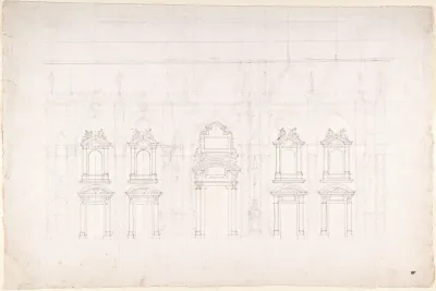 Detail Study For The Facade Of Milan Cathedral
