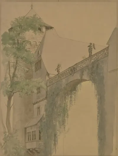 Detailansicht Vom Hof Des Schlosses Furstenau Im Odenwald
