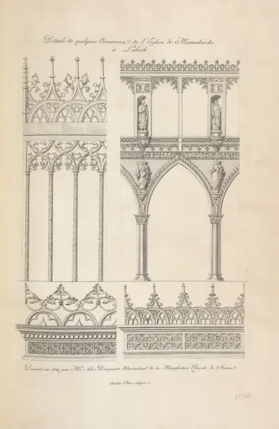 Details De Quelque Ornemens De Leglise De Marienkirche A Lubeck