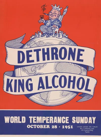 Dethrone King Alcohol World Temperance Sunday October 28 1951