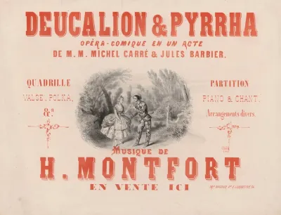 Deucalion Et Pyrrha Opera Comique En Un Acte De Mm Michel Carre Et Jules Barbier