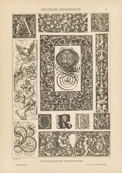 Deutsche Renaissance Typographische Verzierungen