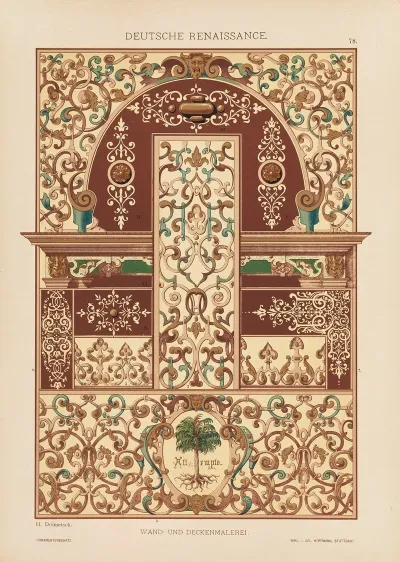 Deutsche Renaissance Wand Und Deckenmalerei