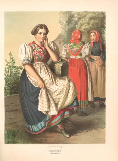Deutsche Volkstrachten Pl 17