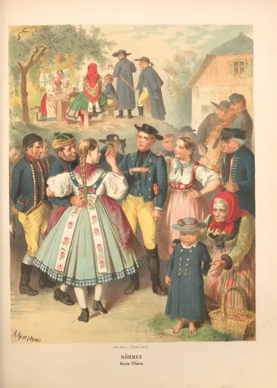 Deutsche Volkstrachten Pl 58