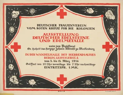 Deutscher Frauenverein Vom Roten Kreuz Fur Die Kolonien Ausstellung Deutscher Edelsteine Und Edelmetalle