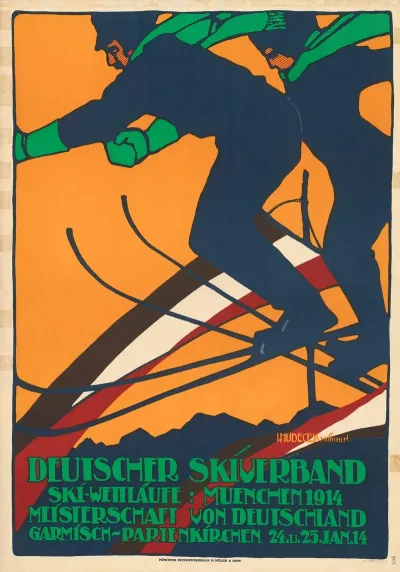Deutscher Skiverband Ski Wettlaufe Munchen 1914