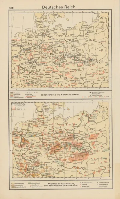 Deutsches‎ ‎reich Bodenschatze‎ ‎und‎ ‎metallindustrie ‎ ‎ ‎ ‎wichtige‎ ‎industrien‎