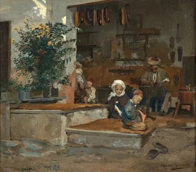 Deux Enfants Devant Lechoppe