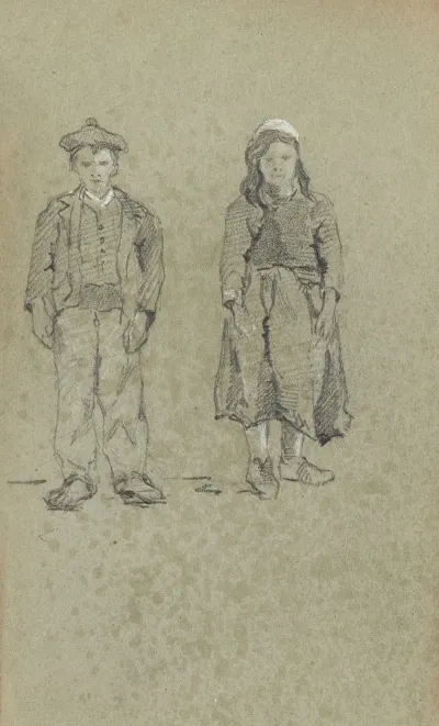 Deux Enfants En Costume