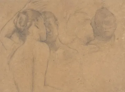 Deux Etudes De Figure Feminine Et De Son Reflet