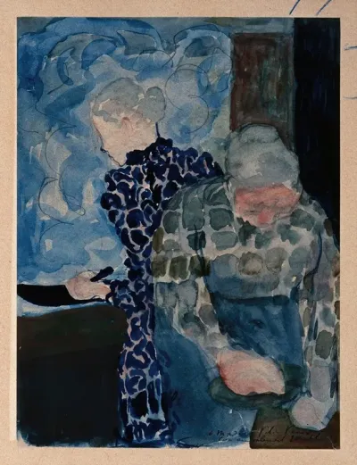 Deux Femmes Dans Interieur