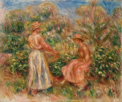 Deux Femmes Dans Le Jardin De Cagnes