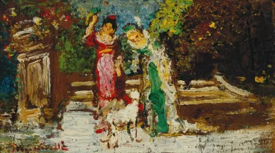 Deux Femmes Et Chien