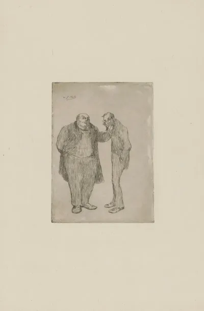 Deux Hommes Discutant