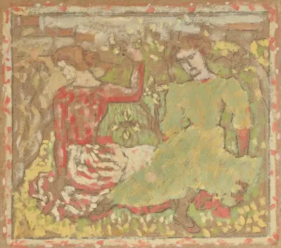 Deux Jeunes Femmes Dans Un Verger