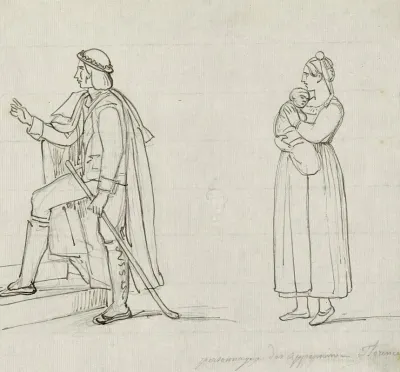 Deux Personnages Des Appenins Florence