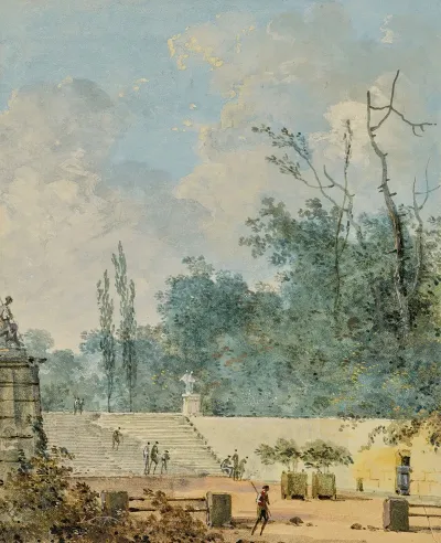 Deux Vues Du Parc De Saint Cloud