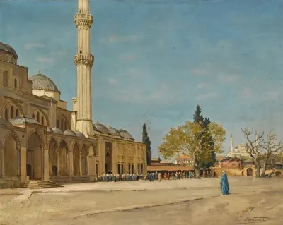 Devant La Mosquee Constantinople