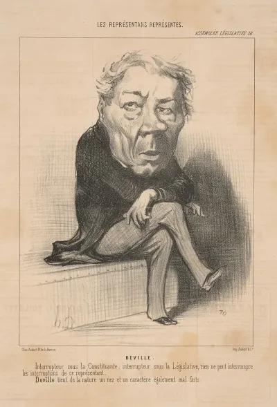 Deville Man Seated Facing Front Disfigured Nose