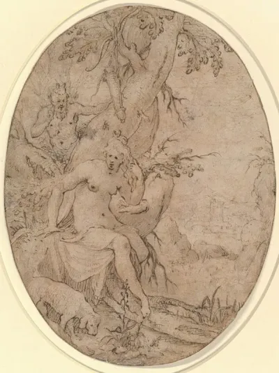 Diana And A Leering Satyr In A Forest