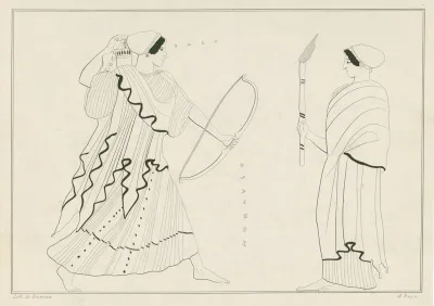Diana Brauronia Menaces Callistro With Her Bow And Arrow
