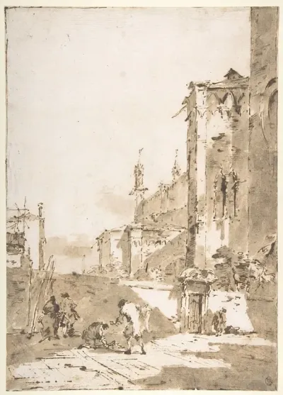Dice Players In A Venetian Square