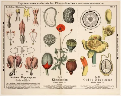 Dicentra Spectabilis Papaver Rhoeas Nuphar Luteum Gebroken Hartje Grote Klaproos Gele Plomp