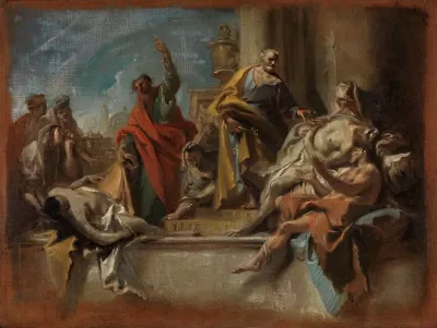 Die Apostel Petrus Und Paulus Kranke Heilend