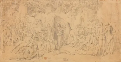 Die Argonauten Bei Chiron Dem Gesang Des Orpheus Lauschend