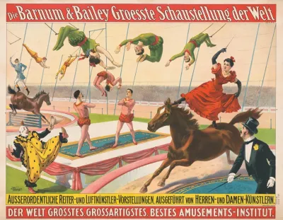 Die Barnum Bailey Groesste Schaustellung Der Welt Ausserordentliche Reiter Und Luftkustler