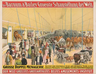 Die Barnum Bailey Groesste Schaustellung Der Welt Grosse Doppel Menagerie