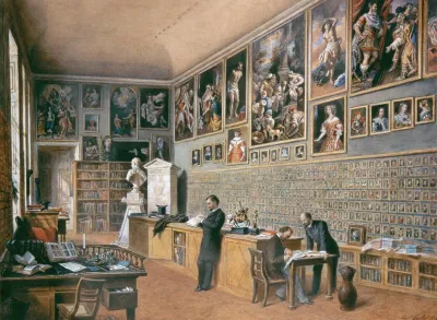 Die Bibliothek Zugleich Buro Der Beamten Der Ambraser Sammlung Portratsammlung