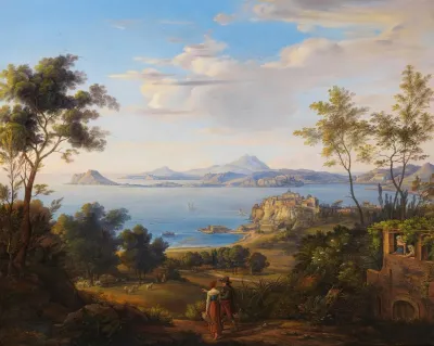 Die Bucht Von Pozzuoli Bei Neapel