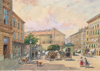 Die Burggassen Linie In Wien Ecke Kaiserstrase Und Burggasse