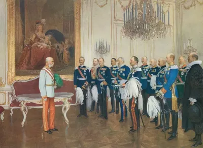 Die Deutschen Bundesfursten Huldigen Kaiser Franz Joseph