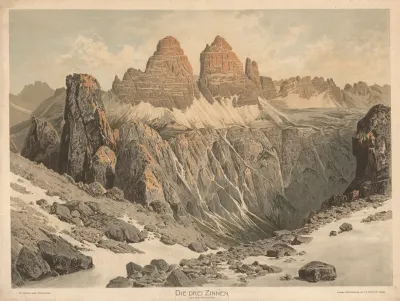 Die Drei Zinnen Aus Den Dolomiten