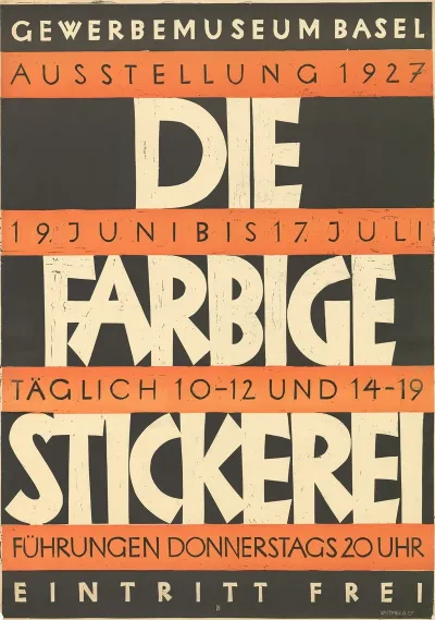 Die Farbige Stickerei Gewerbemuseum Basel