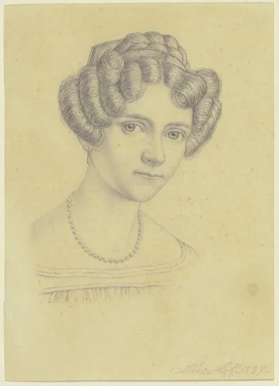 Die Frau Des Kunstlers Elisabeth Hoff Geb Scheurer Als Dessen Braut