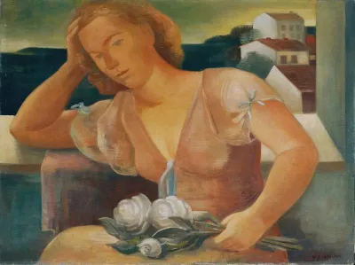 Die Gattin Des Kunstlers Mit Blumen 2