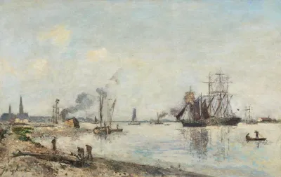 Die Hafeneinfahrt Von Antwerpen