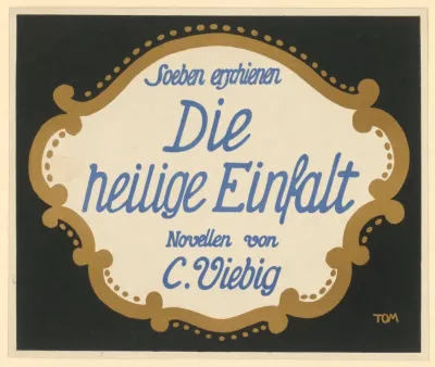 Die Heilige Einfalt Novellen Von C Viebig