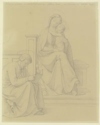 Die Heilige Familie Joseph Lesend